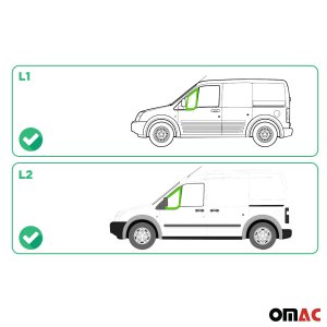 Ford Transit Connect Front Quarter Glass - Front Left - Omac - Cab - Green - '10-'13 Ford Transit Connect Front Quarter Glass - Front Left - Omac - Cab - Green - '10-'13